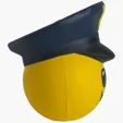 Police Officer Emoji Hat Stress Reliever — view 4