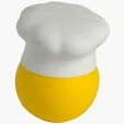 Chef Emoji Hat Stress Reliever — view 2