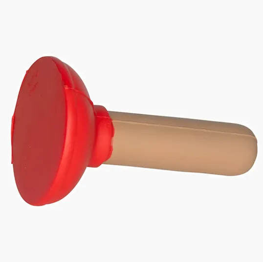 Plunger Stress Reliever, Red Polyurethane Foam — view 2