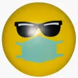 Cool PPE Emoji Disc Stress Reliever — view 2