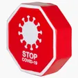 STOP COVID-19 Stress Reliever Mini Stop Sign — view 4