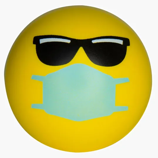 Cool PPE Emoji Stress Ball, 2.75" — view 2