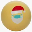 Holiday PPE Santa Ball Stress Reliever