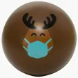 Holiday PPE Rudolph Ball Stress Reliever