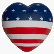 American Flag Heart Stress Reliever — view 3