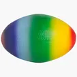 Rainbow Football Stress Reliever — view 3