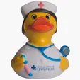 Nurse Rubber Duck, 3.5" x 3.5"