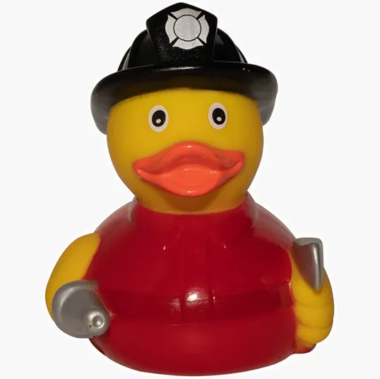 Fireman Duck Rubber Duck — view 3