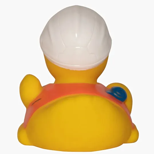 Construction Duck Rubber Duck with Safety Helmet — view 4