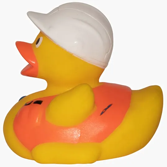 Construction Duck Rubber Duck with Safety Helmet — view 6