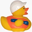 Construction Duck Rubber Duck with Safety Helmet — view 5