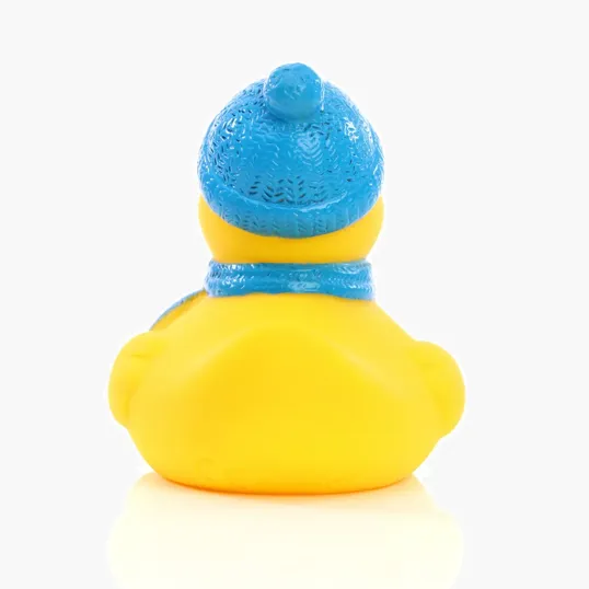 Winter Duck Rubber Duck with Scarf and Beanie — view 3