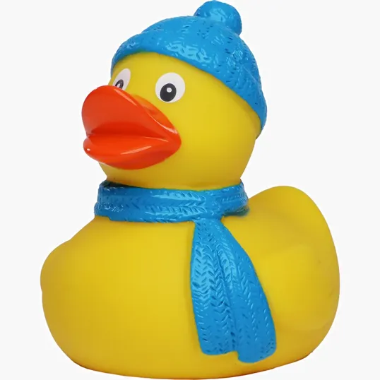 Winter Duck Rubber Duck with Scarf and Beanie — view 4