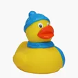 Winter Duck Rubber Duck with Scarf and Beanie