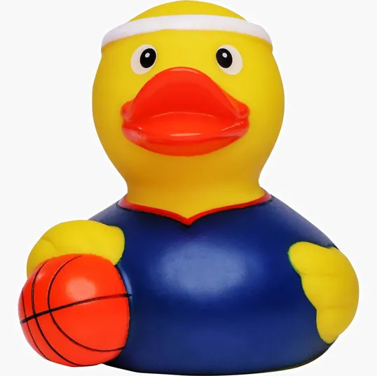 Basketball Duck Rubber Duck with Mini Basketball — view 2