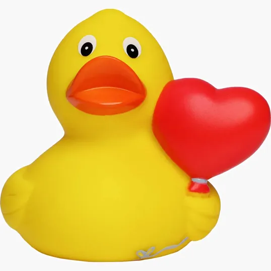 Love Duck Rubber Duck with Heart — view 2