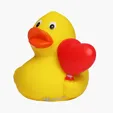 Love Duck Rubber Duck with Heart