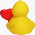 Love Duck Rubber Duck with Heart — view 3
