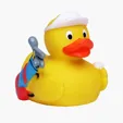 Golf Duck Rubber Duck with Visor and Clubs