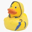Bad Weather Duck Rubber Duck with Raincoat and Umbrella