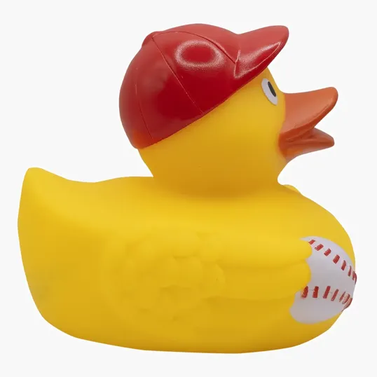 Baseball Duck Rubber Duck with Ball Cap — view 4