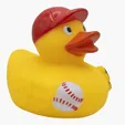 Baseball Duck Rubber Duck with Ball Cap