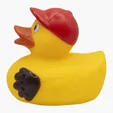 Baseball Duck Rubber Duck with Ball Cap — view 5