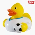 Soccer Duck Rubber Duck with Mini Soccer Ball
