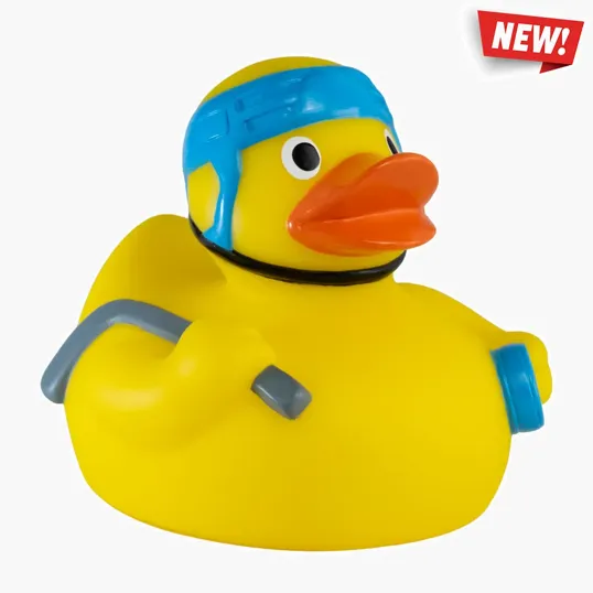 Hockey Duck Rubber Duck — view 2