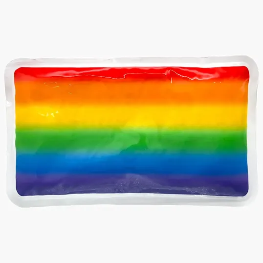 Rectangle Rainbow Gel Beads Hot/Cold Pack — view 2