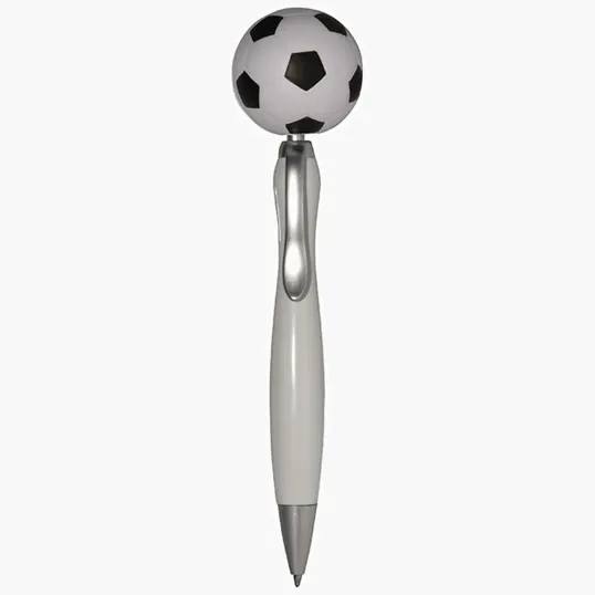 Soccer Top Click Pen with Stress Reliever Topper — view 2