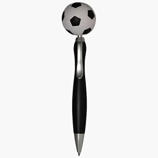 Soccer Top Click Pen with Stress Reliever Topper — view 4