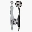 Soccer Top Click Pen with Stress Reliever Topper