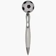 Soccer Top Click Pen with Stress Reliever Topper — view 2
