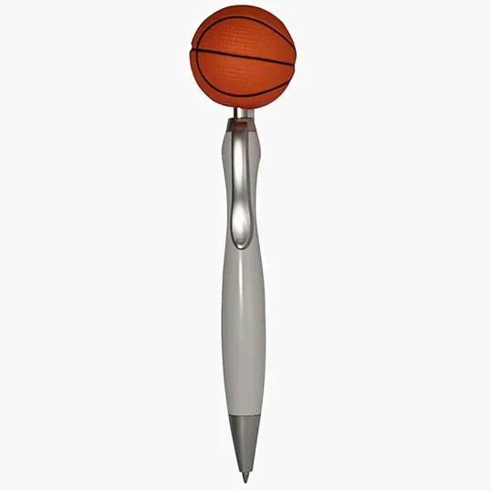 Basketball Top Click Pen with Stress Ball Topper — view 2