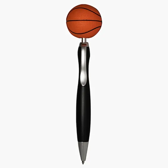 Basketball Top Click Pen with Stress Ball Topper — view 4