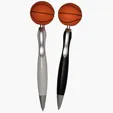 Basketball Top Click Pen with Stress Ball Topper