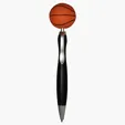 Basketball Top Click Pen with Stress Ball Topper — view 4