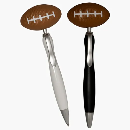 Football Top Click Pen with Squeezies® Stress Reliever