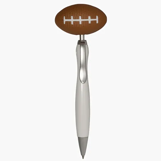 Football Top Click Pen with Squeezies® Stress Reliever — view 2