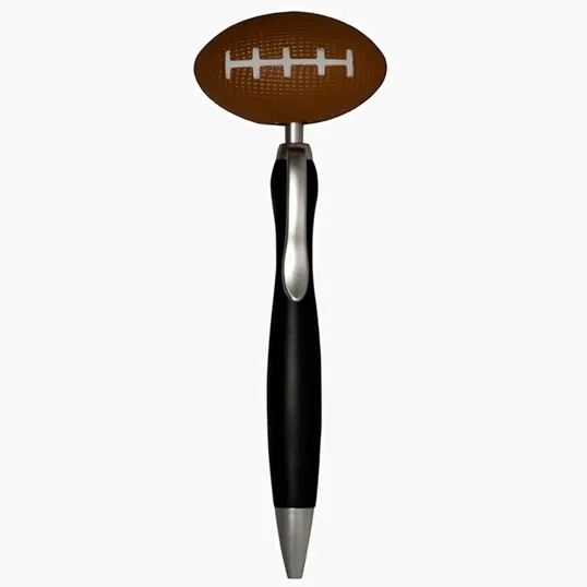 Football Top Click Pen with Squeezies® Stress Reliever — view 4