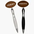 Football Top Click Pen with Squeezies® Stress Reliever