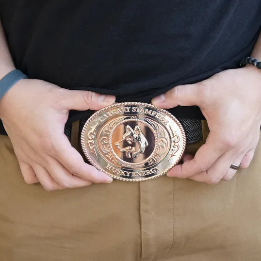 Zinc Alloy Belt Buckle, 4" W x 3" H