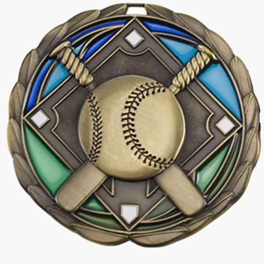Stock Color Baseball Medal