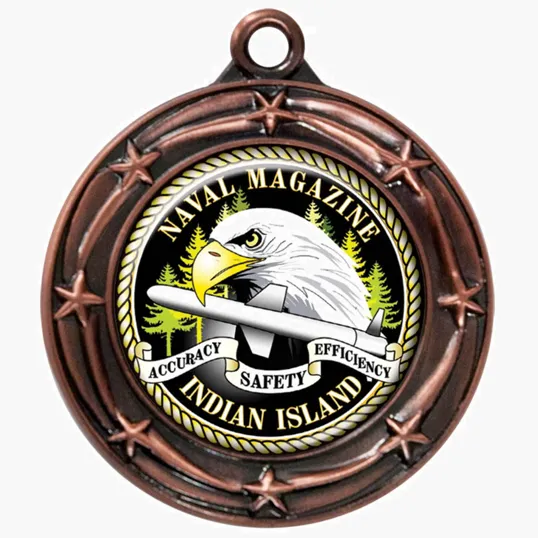 Digistock Medals with Shooting Star Border and 1 1/4" Insert