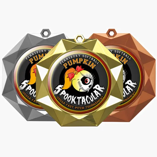 Digistock Medals with Geometric Border and 2" DIA Insert