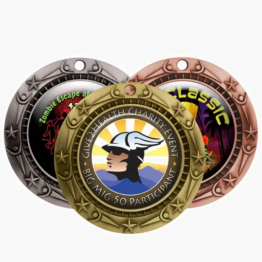 Digistock Medals: 2" Figurine & Star Border