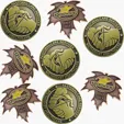 Diestruck Antiqued Lapel Pins, 3/4" x 3/4"