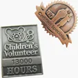 Diestruck Antiqued Lapel Pins, 1 1/2" x 1 1/2"