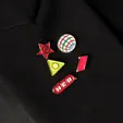 Diestruck Soft Enamel Lapel Pins, 1/2" x 1/2"
